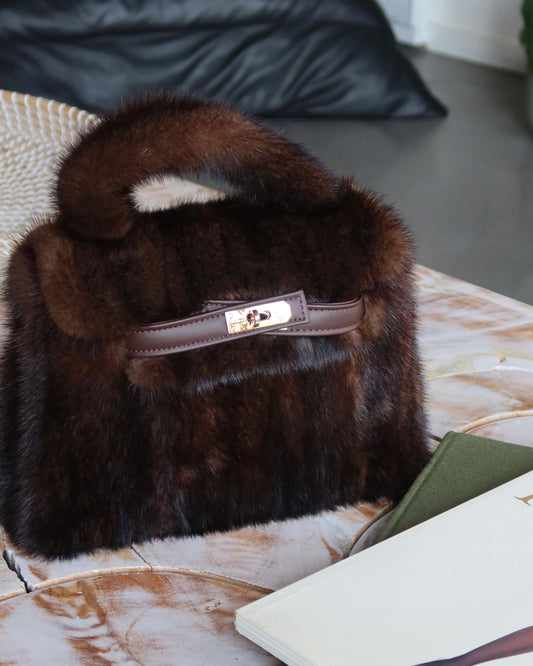 Icon Fur Top Handle Bag